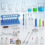 SBT Chemistry Lab Kit 40 Items | Borosilicate Glass & Plastic Laboratory Equipment Set | Science Experiment Kit for Students, Schools, Colleges & Educational Labs