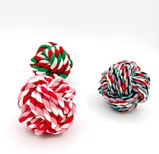 YESWOOD! Puppy Toys Small Rope Balls for Teething, Puppy Chew Pink Toy,Pet Friendly Washable Dog Toy Rope Ball for Small and Medium Dogs 0-60 Pounds(3-Pack)
