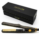 CORIOLISS C Trip Mini | Hair Straighteners for Women | Titanium Curling and Straightening Iron for Fine Hair | Professional Iron with Temperature Control (Leopard Gold)