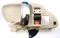 PT Auto Warehouse GM-2576MH-LH - Inside Interior Inner Door Handle, Light Beige/Tan Housing with Chrome Lever - Driver Side