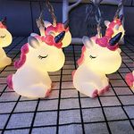 Cute Animal Unicorn Shape 10 LED Fairy String Lights Battery Powered Night Light for Halloween Christmas Thanksgiving Tree Decorative Home Party Children Kids Bedroom Decoration