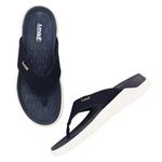 leaf Ortho Flow Slippers, Blue, EVA, Arch Support, Heel Pain Relief, Cushioned Non-Slip Flip Flops for Swollen Feet (UK Footwear Size System, Adult, Men, Numeric, Medium, 6)