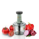 E-COSMOS Food Chopper 900ml, Steel Large Manual Hand-Press Vegetable Chopper Mixer Cutter to Cut Onion, Salad, Tomato, Potato (Pack of 1) 900ml