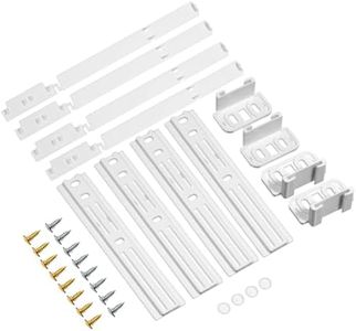 Integrated Fridge Door Sliders Mounting Pack of 4 including 16 Pcs Screws for Easy Installation - Universal Integrated Fridge Door Slider Kit with Brackets and Clips