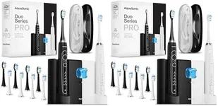 Aquasonic Duo Series PRO – Ultra-Whitening Electric Toothbrush Set