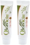 Oleavicin Lip Gel – Natural Cold Sore & Fever Blister Treatment with Organic Olive Leaf – Fast-Acting Relief – 1.3oz (3.8) – 2 Pack