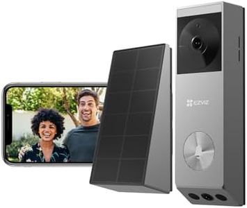 EZVIZ 2K Dual-Lens Video Doorbell Camera, Solar Panel Included Charge Without Removing, Package Detection, 32GB Local Storage No Monthly Fee, Wired or Battery, Colour Night Vision, EP3X Pro