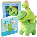 Tickle & Main 3 Piece New Big Brother Gift for Boys, Includes Big Brother/Little Sister Dinosaur Stuffed Animals with Storybook, Ideal for Announcing a New Sibling, Educational and Engaging