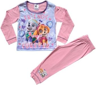 Paw Patrol Pijama para niñas y amigas, diseño de cachorro, de 18 meses a 5 años, rosa, 4-5 Years