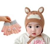 REFFER Baby Winter caps and Gloves Set Unisex Beanie Best fit for 1 Months to 3 Years Old Toddler Baby caps