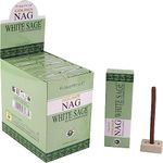 Vijayshree Golden Nag White Sage Sticks Pack of 12 (Each Contains 10 Dhoop Stick, Total 120 Dhoop Stick and 12 Holder for dhoop Stick)