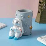 HEMOVIA Astronaut Pen Pencil Holder Stand for Desk, Resin Desk Pen Holder Desk Organizer Astronaut Decor Cool Office Gadgets for Desk, Home Office School Gifts for Kids Adults