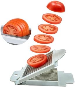 PCTC Tomato Slicer, Stainless steel tomato slicer, Vegetable Slicer,15 Sharp Blades Tomato Slicer Tool, Easy Grip Handle Lightnweight Kitchen Tool, Time-Saving Tomato Cutter