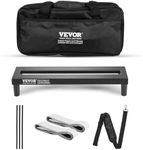 VEVOR Guitar Pedal Board, 15'' x 5.7'', Aluminum Alloy 0.8 lbs Super Light Guitar Effects PedalBoard with Carry Bag Velcro Fixed Strap Shoulder Strap, Accommodate 4-6 Guitar Pedals, Small