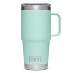 YETI Rambler 20 oz Travel Mug, Stainless Steel, Vacuum Insulated with Stronghold Lid, Seafoam