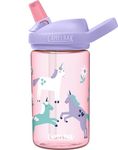 CAMELBAK Eddy+ Kids Everyday Water Bottle - Strong Drop Proof Design - BPA Free - Leak-proof - Dishwasher Safe - 400ml, Unicorn Floral