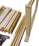 Beekeeping Supplies UK DN2 x 10 - Deep Brood Frames for British National Hives - Flat Packed - BeeHive Frames with Straight Side Bars - With Nails