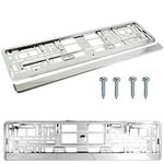 PAIR (2PCS) SUPER CHROME Car Registration License Number Plate Surround Holder Frame Surround