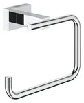 GROHE 40507001 Essentials Cube Toilet Paper Holder Without Cover in Starlight Chrome