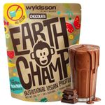 Vegan Protein Powder EarthChamp by Wyldsson - Plant Based Chocolate Protein Powder Shake, Dairy Free, Gluten Free, Lactose Free Protien Powder (1kg No Scoop)