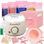 Waxing Kit, Wax Warmer, Wax Pot for Hair Removal: Wax Heater Kit for Waxing, 5 Packs Wax Beads and 30 Applicator Sticks, Painless Waxing Machine for Full Body