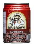 Mr. Brown Canned Coffee, Cold Brew in Cappuccino Flavor, Instant Coffee Drinks, 240 ml x 24 Cans