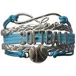 Softball Infinity Charm Bracelet- S