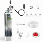 FZONE 2.5L Upgraded Aquarium CO₂ Generator kit for Aquarium Plants Tanks | Easy-to-Refill, 304 Stainless Steel, All-in-One Solenoid Valve, Stable CO₂ Output, CO₂ Diffuser, CO₂ Tubing, Bubble Counter