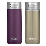 The Luxe Vacuum Insulated Stainless Steel Travel Mug, 14 oz., Merlot and Chardonnay 2 Pack