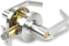 Commercial Cylindrical Lever Heavy Duty Non-Handed Grade 2 Door Handle (Entrance/Keylock, Satin Chrome, 26D) - INOX BL-07 - UL 3 Hour Fire Rated & ADA Compliant