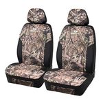 Mossy Oak Low Back Camo Seat Covers, Airbag Compatible, Universial Fit, Fit Most Bucket Seats - Made with Premium Rip-Stop Oxford Fabric - Official Licensed Product