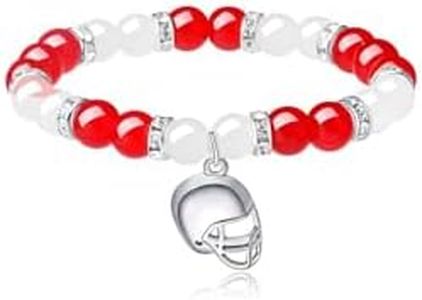 Flvkev Football Game Day Friendship Bracelet Teams Inspired Beaded Bracelet Gameday Outfit (San Francisco)