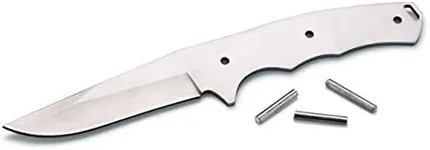 WOODRIVER Drop Point Skinner Knife Kit with Black Leather Sheath