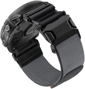 Bandletic Compatible with Garmin Watch Band, 26mm Quick Fit Tactical Nylon Sport Strap for Fenix 8 51mm/7X 6X Pro/5X Plus/3/3 HR/Instinct 2X 3 50mm /Enduro/Quatix Tactix 8 51mm/Epix Pro (Gen 2) 51mm
