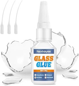 Nexkayee Glass Glue, Fast-Drying Superglue, Clear Cyanoacrylate Adhesive for Glasses, Acrylic, Ceramics, Mirrors and DIY Crafts, 30g (Pack of 1)