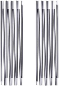 TRIWONDER Tent Pole Replacement Aluminum Camping Rod Accessories Multifunction Tent Poles, 2 Poles (12.14 ft)