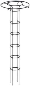 Fenteer Garden Obelisk Trellis Vertical Umbrella Trellis Tower Frame Sturdy Decorative Gardening Climbing Frame for Vines Roses, 210cm Height