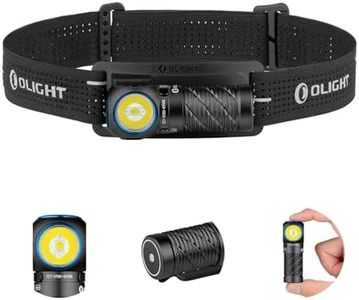 OLIGHT Perun 3 Mini Stirnlampe LED Wiederaufladbar, 1250 Lumen Superhell Kopflampe Headlamp mit Rotlicht und 8 Lichtmodi, IPX8 Wasserdichte Stirnleuchte, Ideal für Outdoor, Angeln, Notfall Schwarz