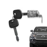 Predep Tailgate Door Lock Cylinder with Key Set Compatible with 2014-2021 Toyota Tundra 2016-2022 Toyota Tacoma Rear Door Lock Cylinder Replace 69055-0C030