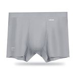ABananaCover Premium Men's Naked Feeling Air Micro Modal Boxer Briefs 3" - 3X Softer Than Cotton - Snug-Fit Athleisure Trunks, 1-pack/Molybdenum Grey, Medium