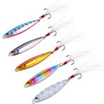 Sougayilang Jigs Fishing Lures Sinking Metal Spoons Micro Jigging Bait