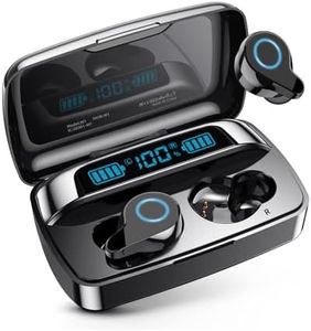 Wireless Earbuds, Bluetooth 5.3 Headphones 88Hrs Play Time with 1800mAh Charging Case in-Ear Stereo Earphones,Cell Phones Charging Function, IPX7 Waterproof Earphone for Phone Sports