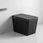 WinZo Black Smart Toilet with Bidet Built in, Tankless Bidet Toilet with Heated Seat, Auto Flush/Auto Open/Close, Instant Warm Water & Dryer, Night Light, LED Display for Modern Bathroom, Matte Black