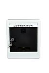 Aura Plast Plastic Small Size Letter Box for Home/Mail Box/Letter Box for gate and Wall with Key Lock- Outdoor & Indoor Use- Black Color