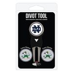 Team Golf NCAA Notre Dame Fighting Irish Divot Tool with 3 Golf Ball Markers Pack, Markers are Removable Magnetic Double-Sided Enamel