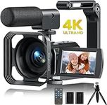 CAMWORLD Video Camera 4K Camcorder 48MP WiFi Digital Youtube Vlogging Camera IR Night Vision Camcorder 3.0" LCD Touch Screen 16X Digital Zoom Camera Recorder with Remote Control and 2 Batteries