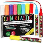 Colorful Art Co. Chalktastic Liquid Chalk Pens - Set of 8 Neon Colors - Washable Chalkboard Markers for School Blackboard, Menu Board, Mirror, Ceramics, Car Window Glass, Easy to Erase