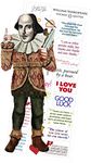 William Shakespeare Quotable Notable - Greeting Card and Sticker Sheet - Envelope Included