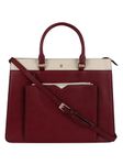 HORRA Women's Office Laptop Bag With Extra Pouch- Wine | Faux Leather Handbag, Office Bag, Ladies Shoulder Bag, Tote Bag, Compatible for 13" Laptop