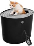 IRIS USA Cat Litter Box, Large Top 